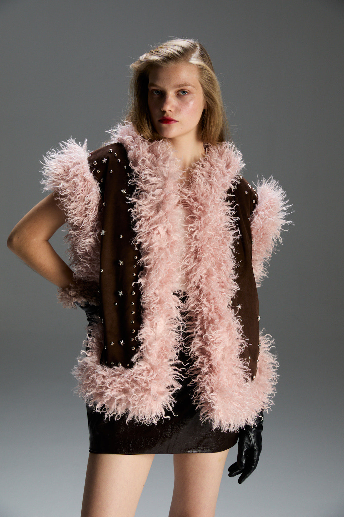 Milka Süet Çift Taraflı Yelek