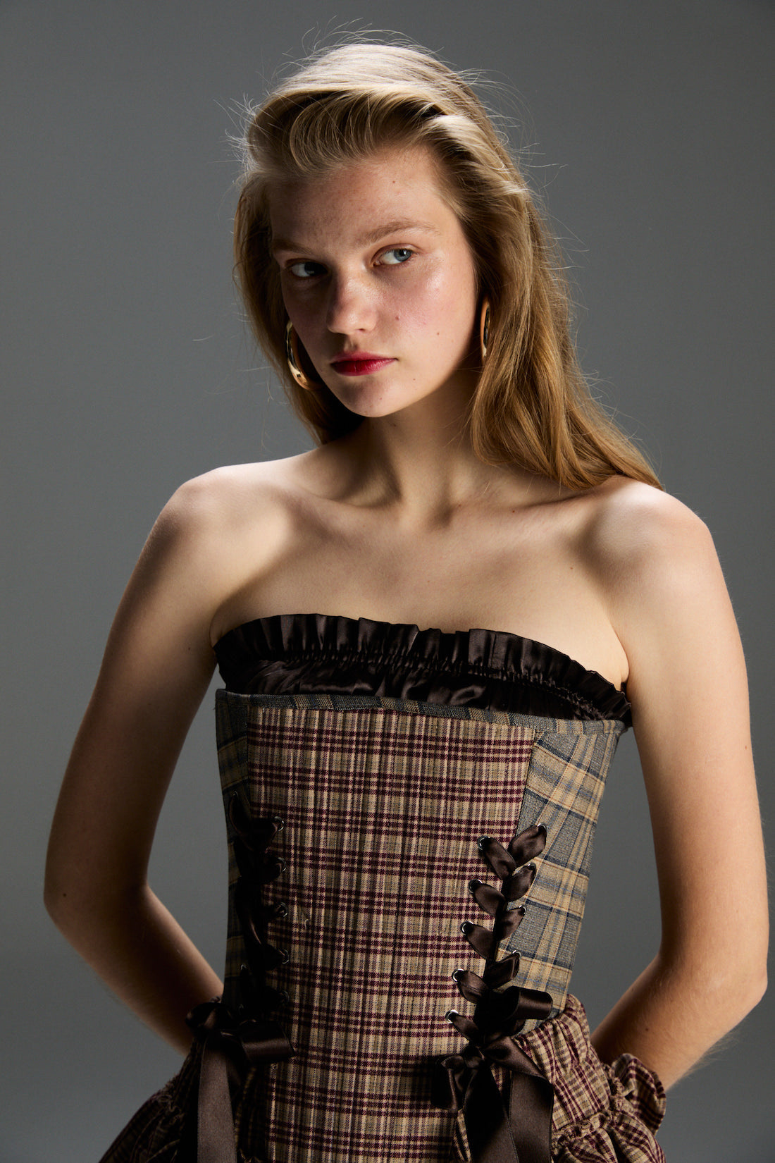 Marie Plaid Corset Set