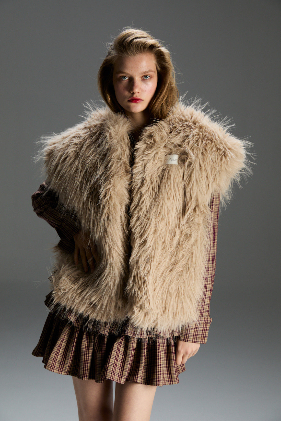 Milka Ekoseli Çift Taraflı Yelek