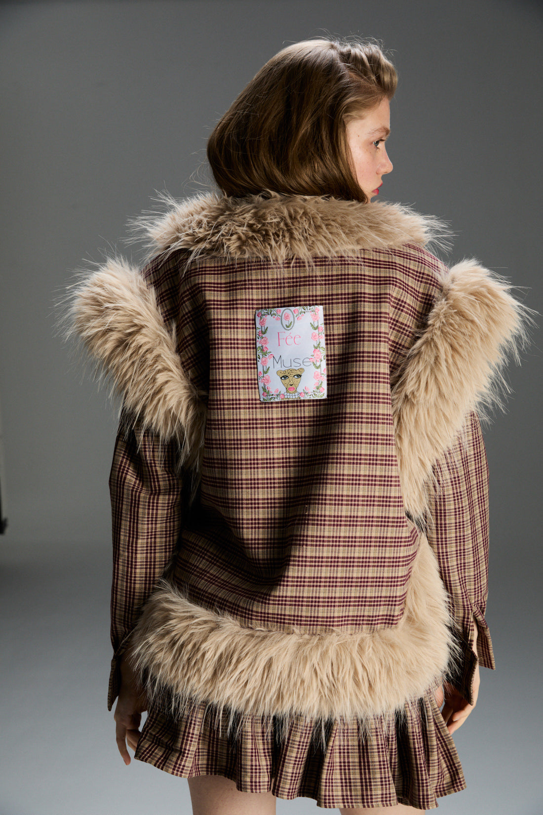 Milka Ekoseli Çift Taraflı Yelek