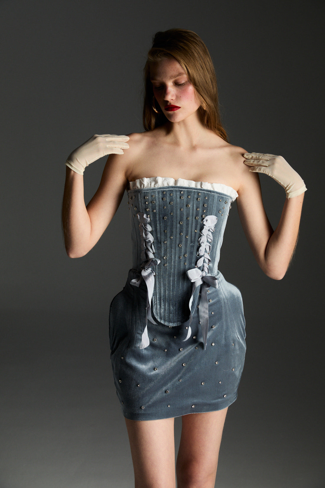 Gloria Velvet Corset Set