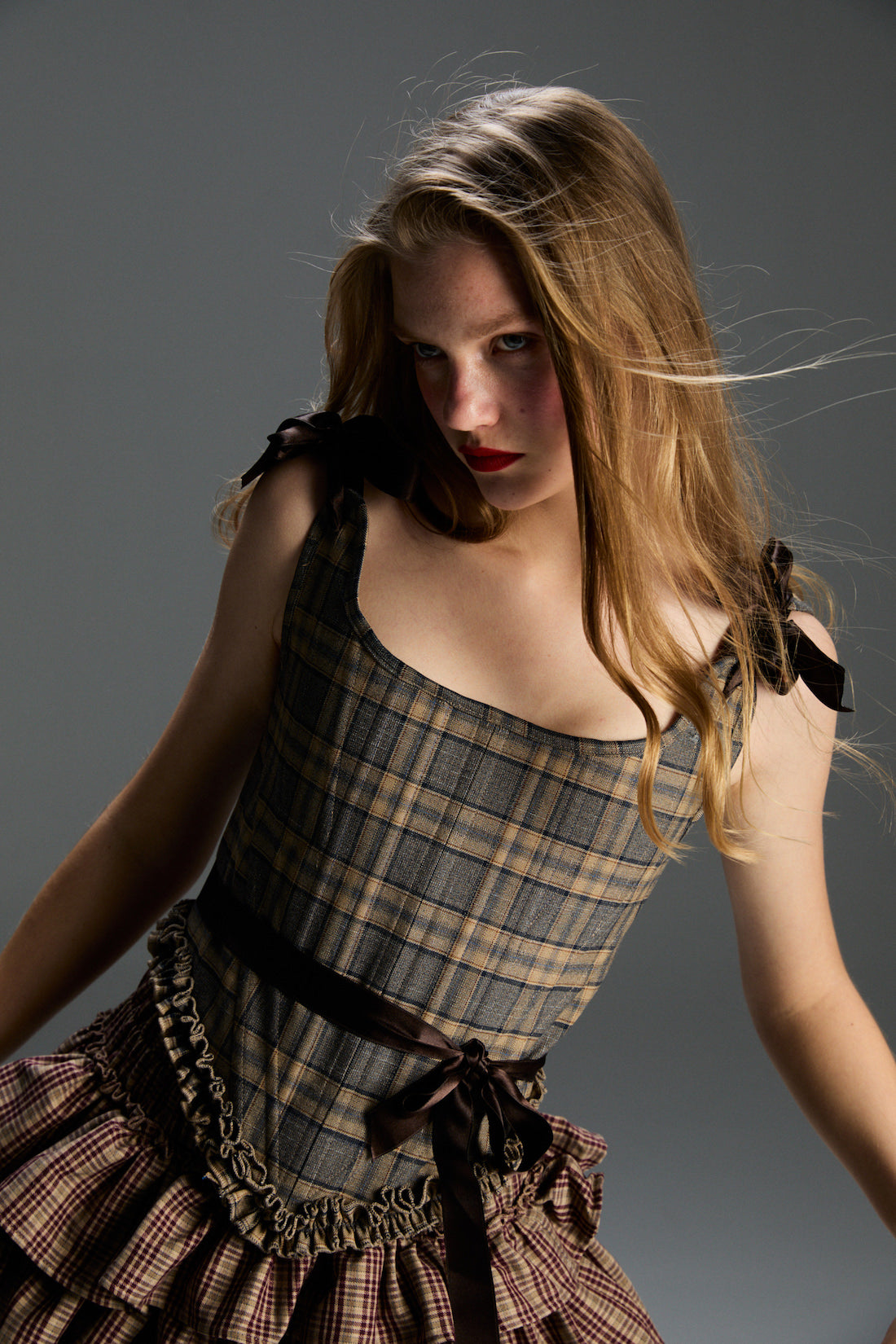 Swan Plaid Corset