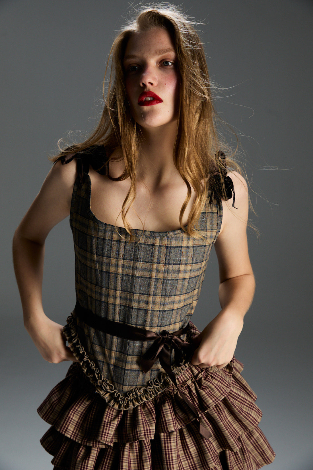 Swan Plaid Corset