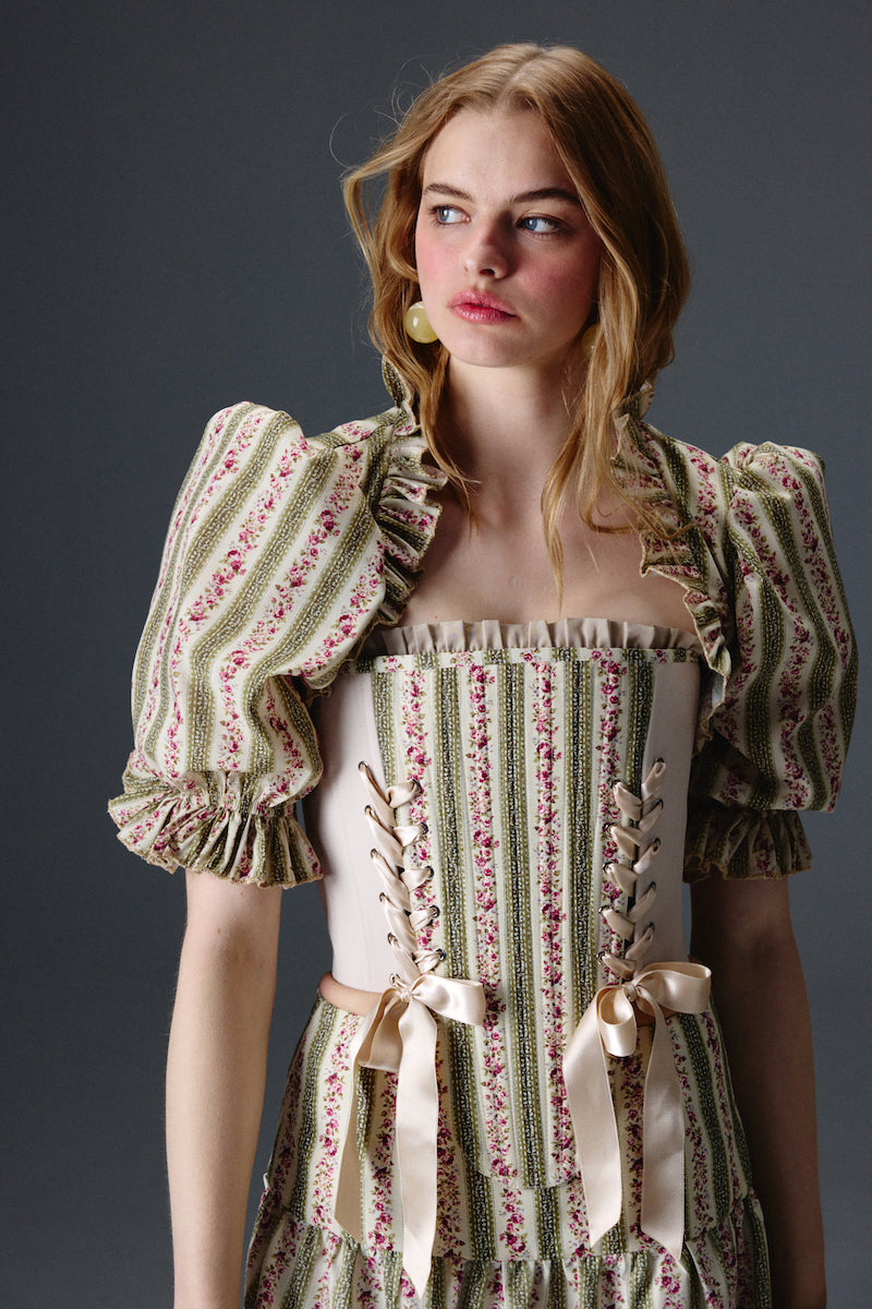 Rosewood Floral Bolero Top