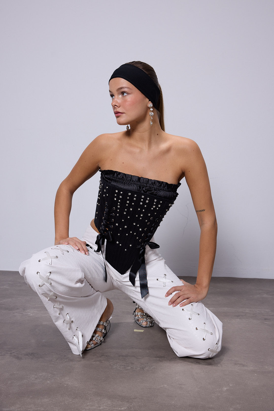 Gloria Black Corset Set