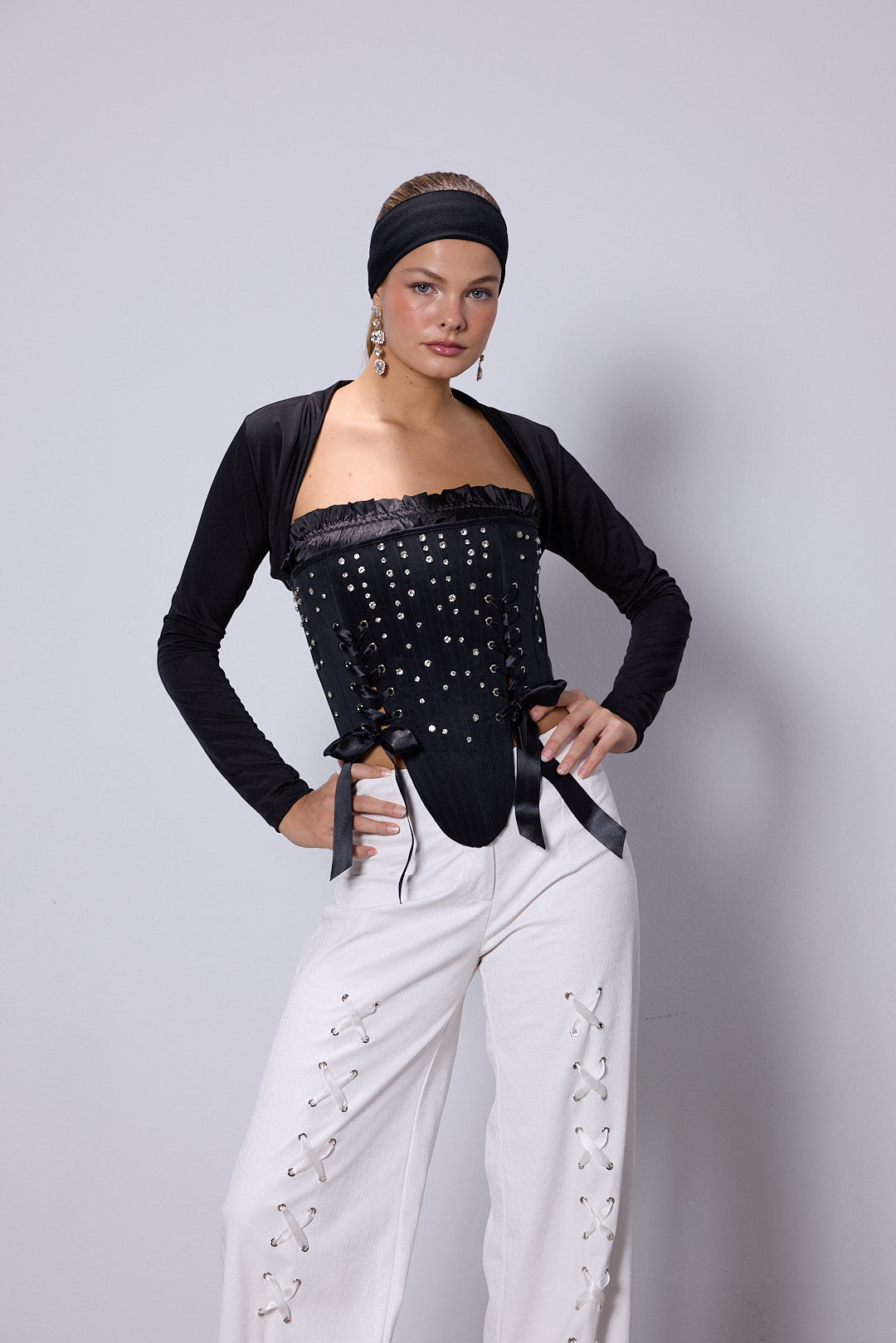 Gloria Black Corset Set