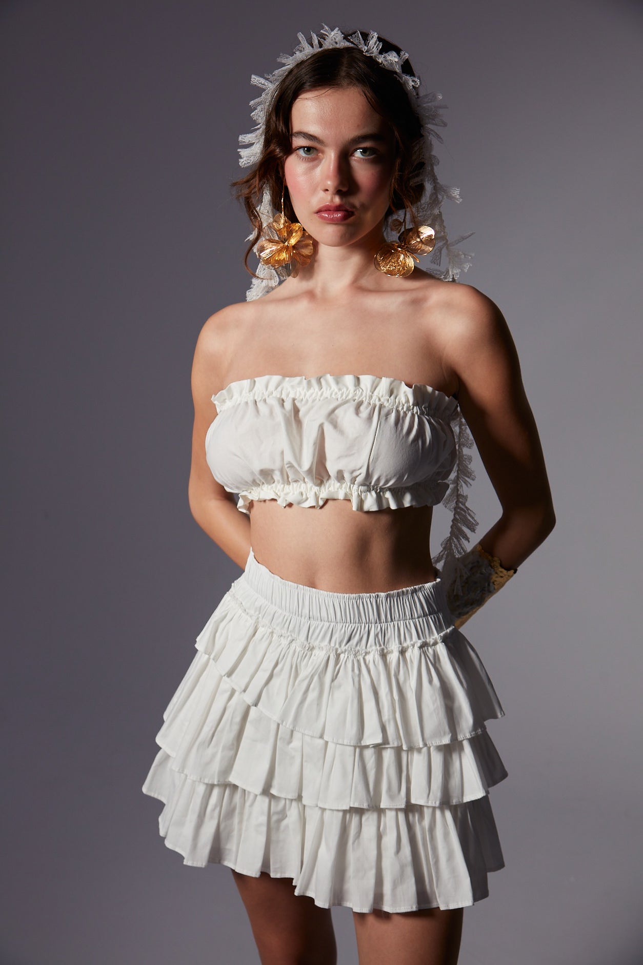 Marie in Denim Corset Set