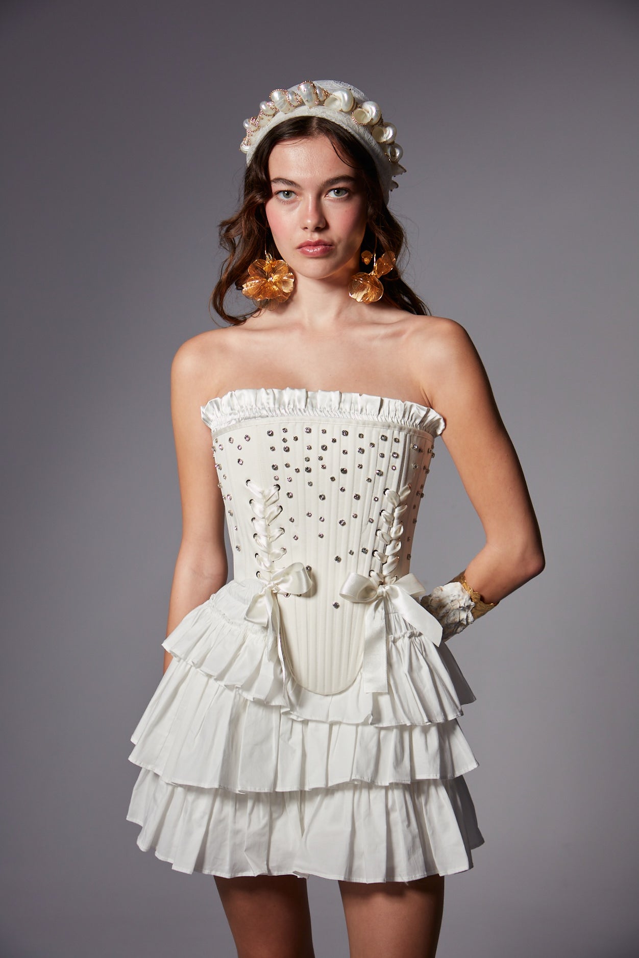 Gloria Ecru Corset Set