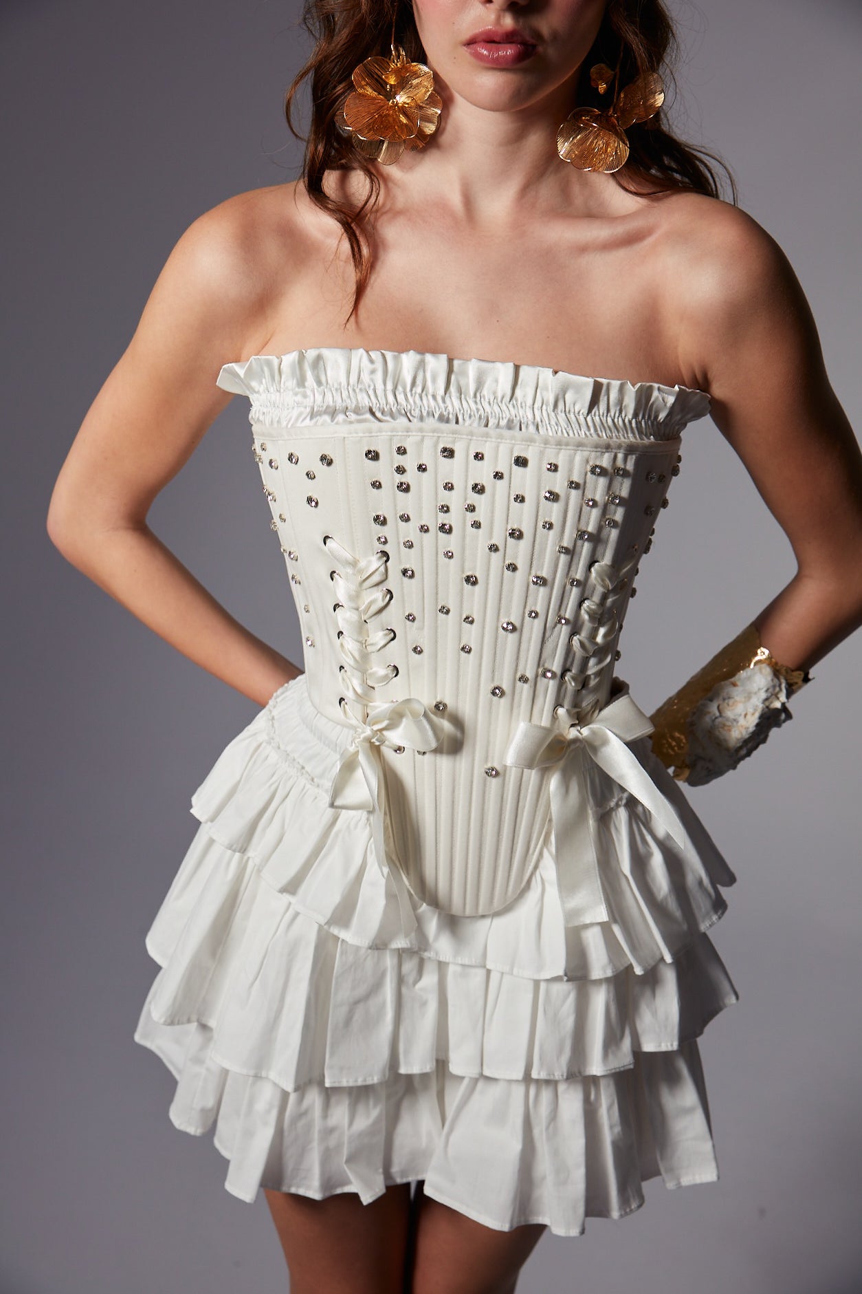 Gloria Ecru Corset Set