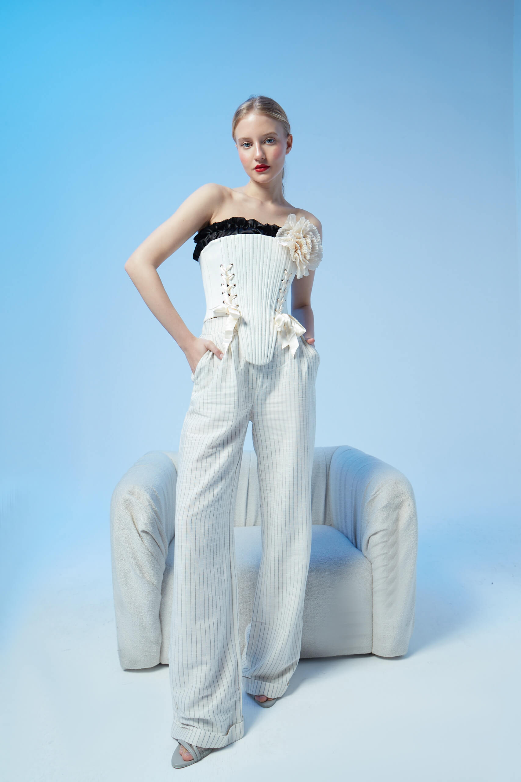 Marie Ecru Corset Set