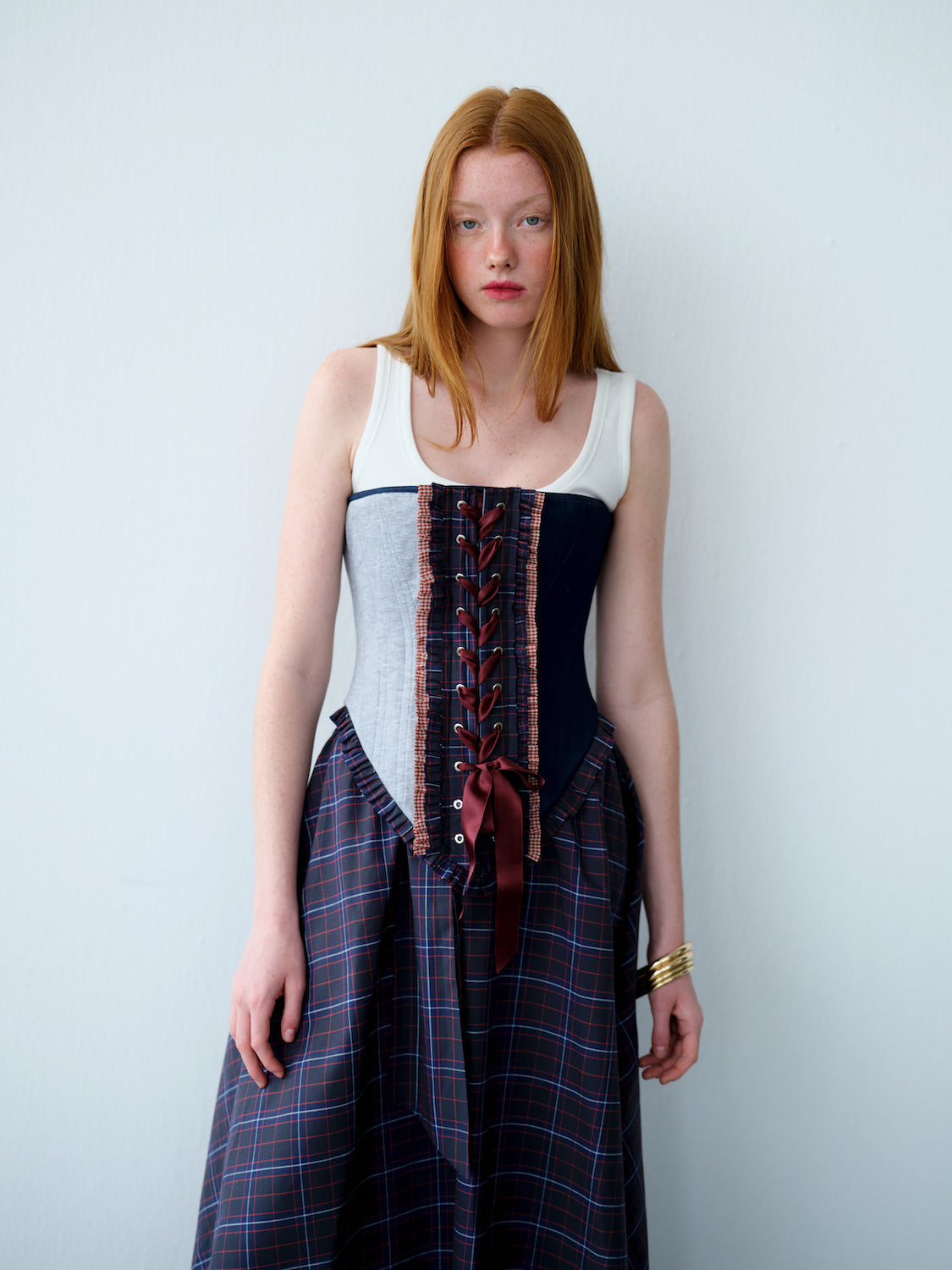 Robin Grey/Denim Corset Set