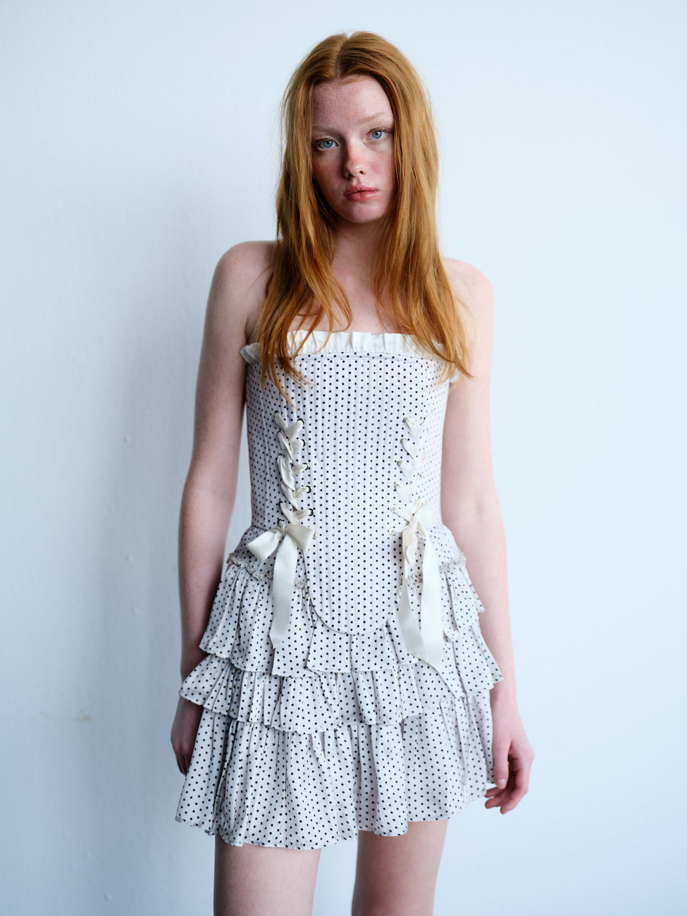 Marie Polka Dot Corset Set