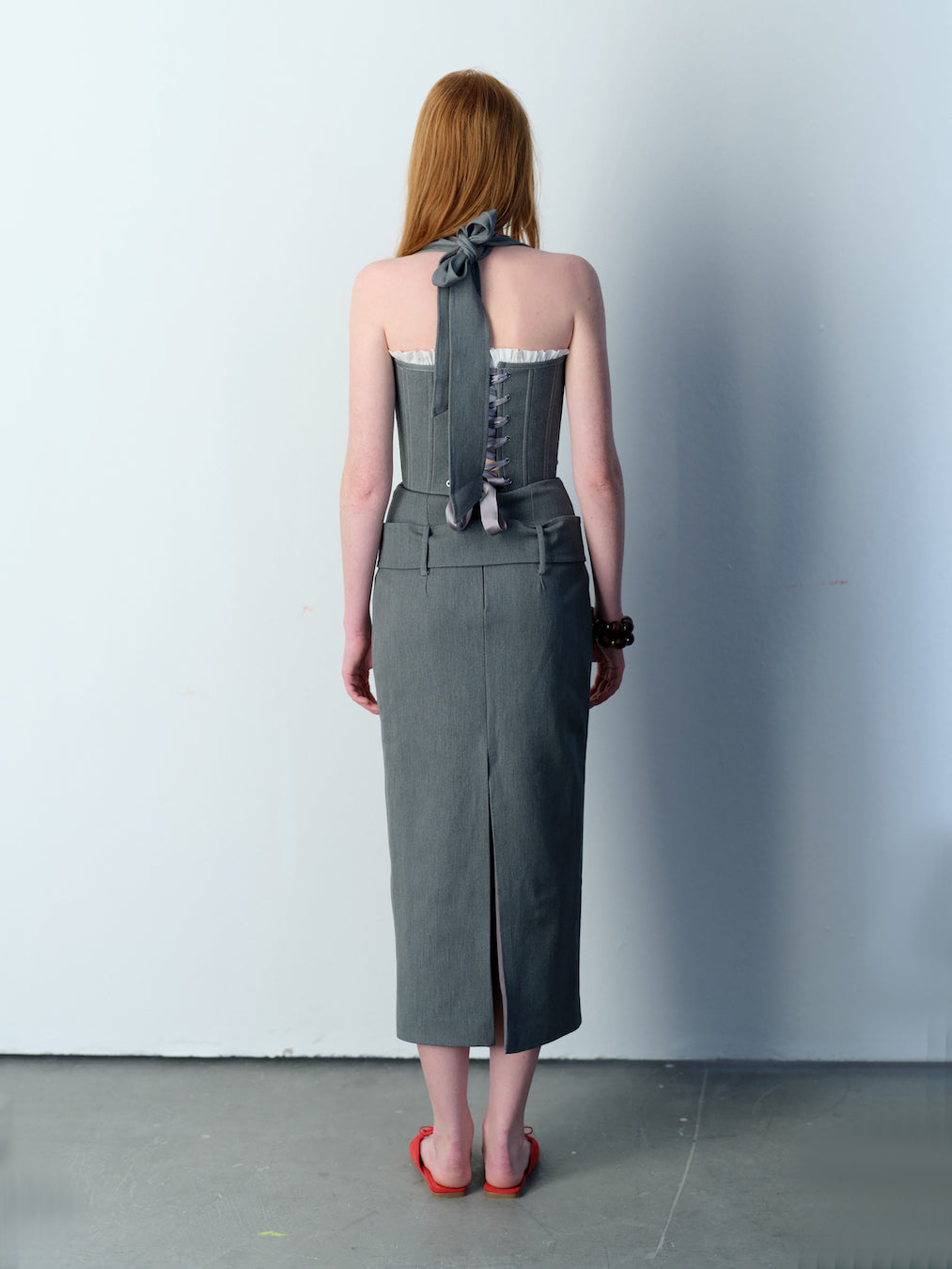 Marie Grey Corset Set