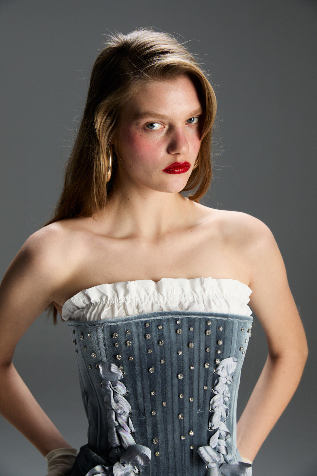Gloria Velvet Corset Set