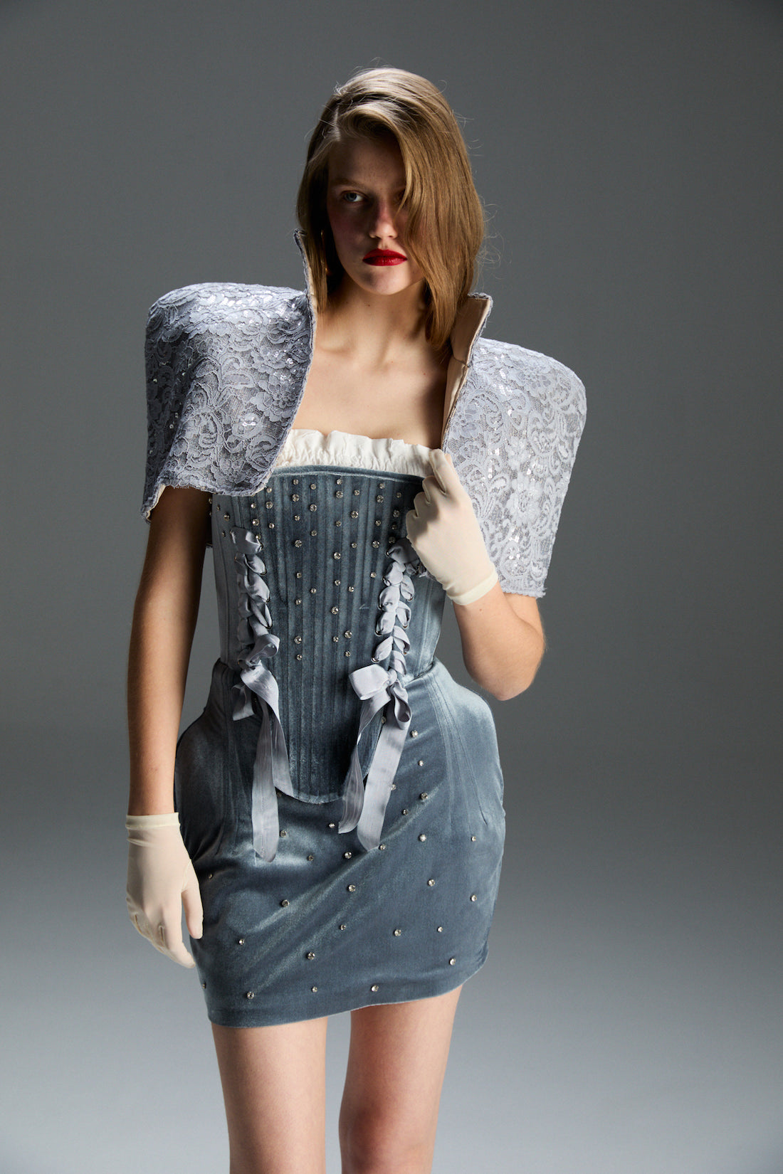 Gloria Velvet Corset Set