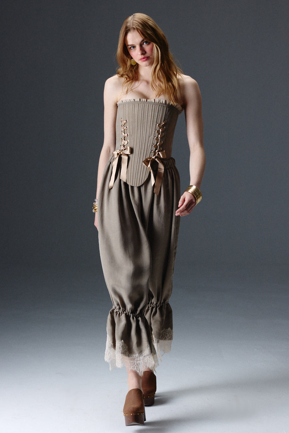 Marie Cupro Corset Set