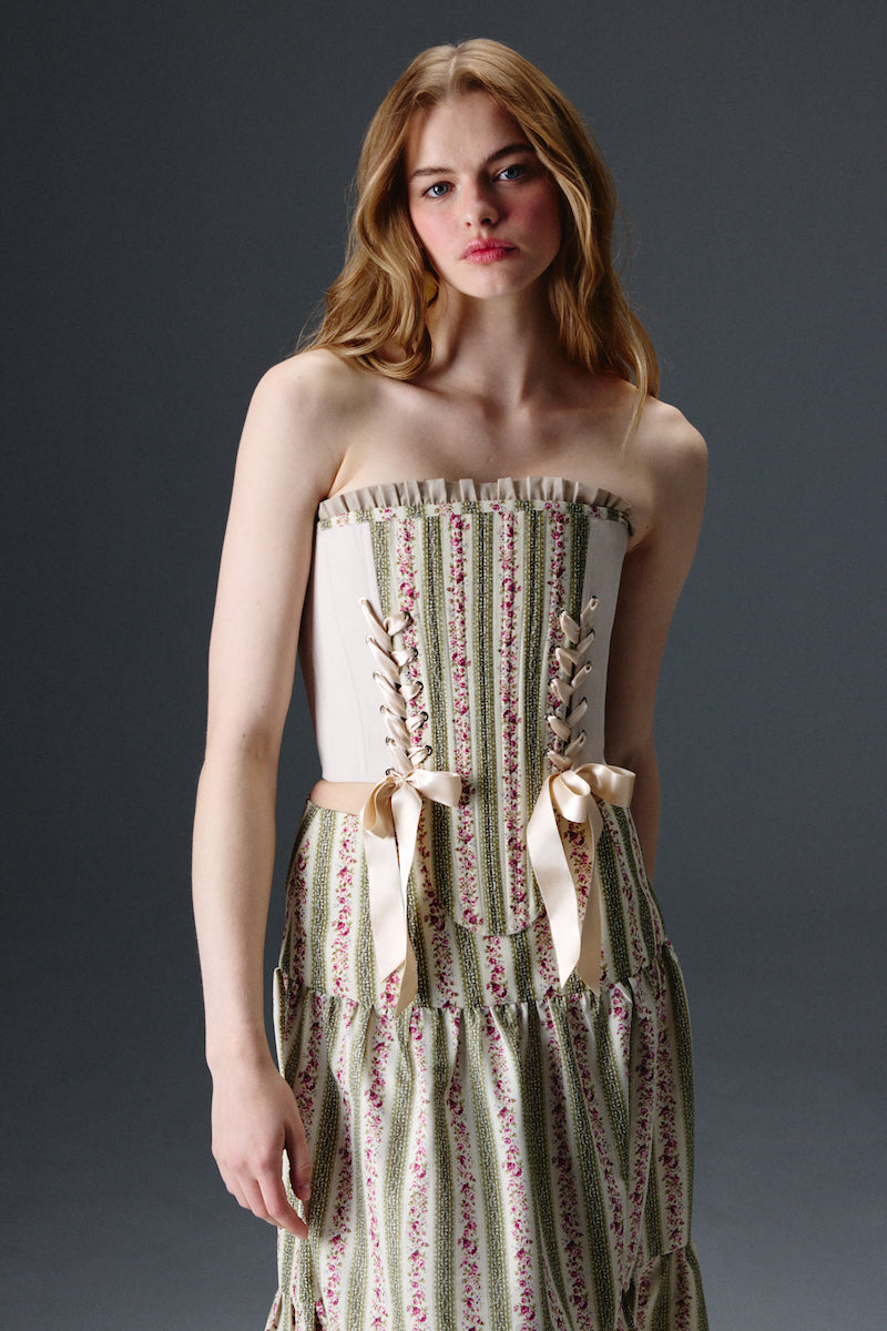 Marie Floral Corset Set