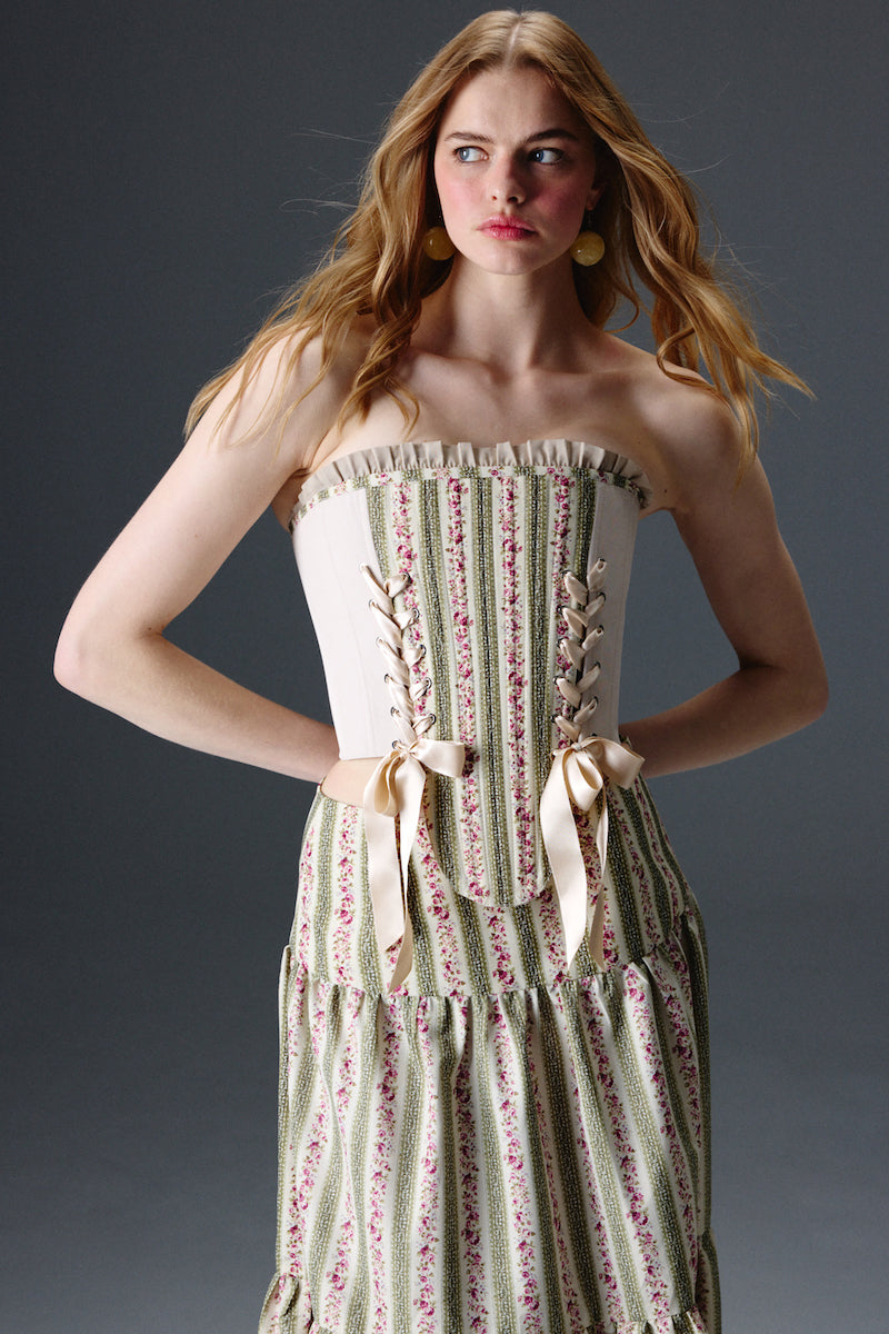 Marie Floral Corset Set