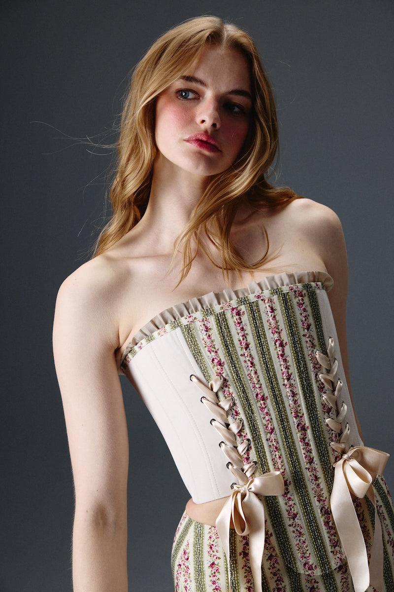 Marie Floral Corset Set