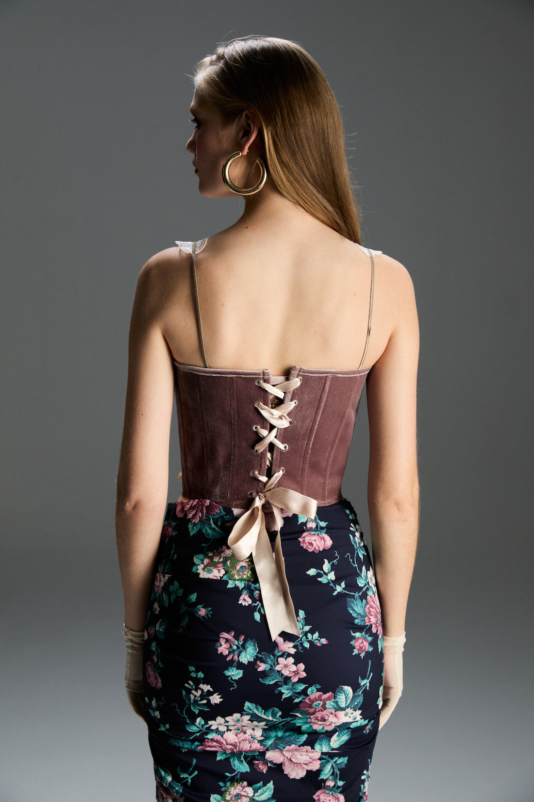 Marie Rosewood Corset Set