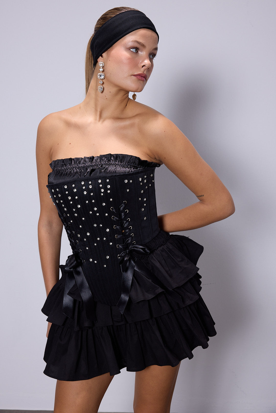 Gloria Black Corset Set