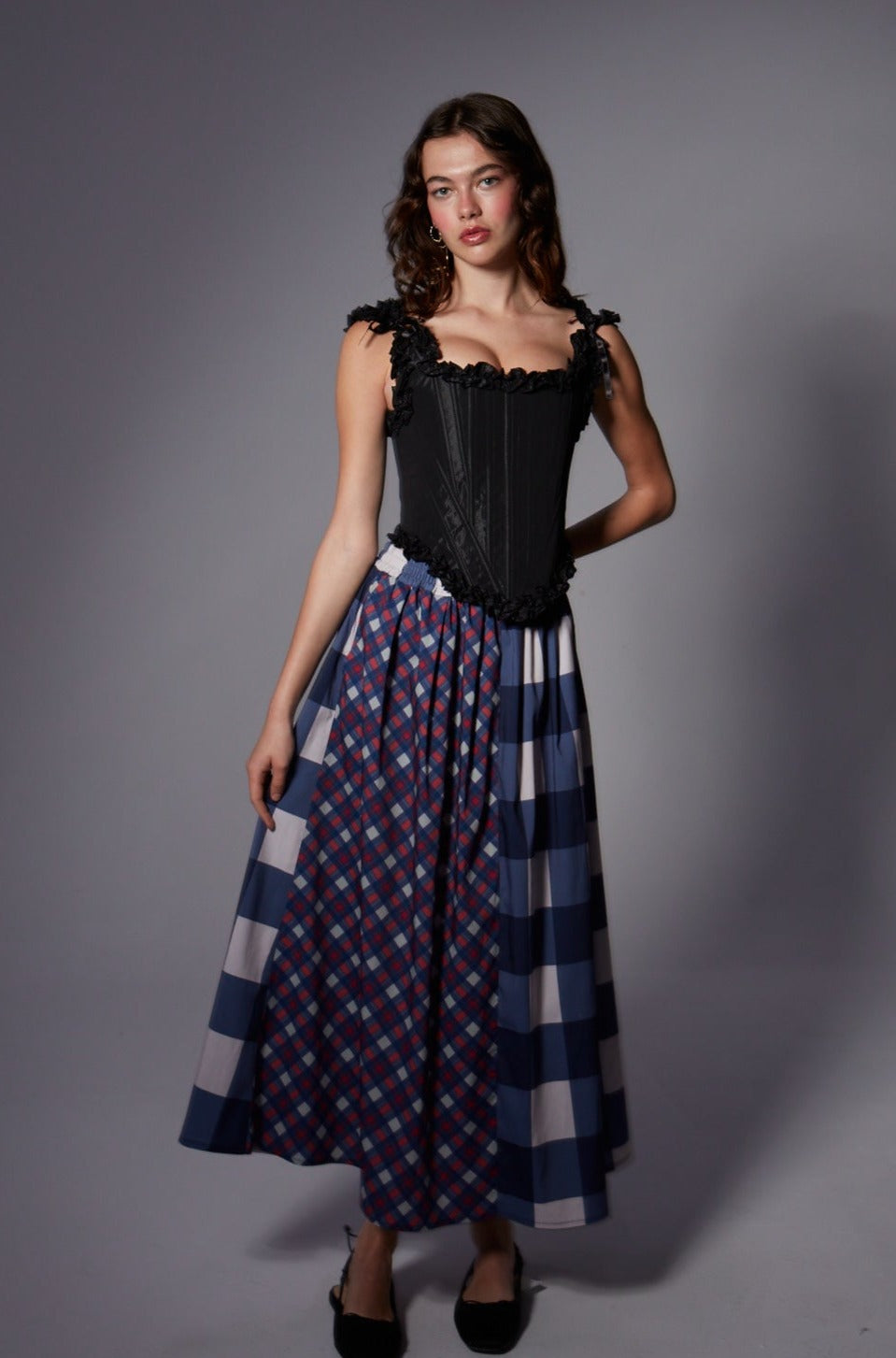 Amelia Checkered Skirt