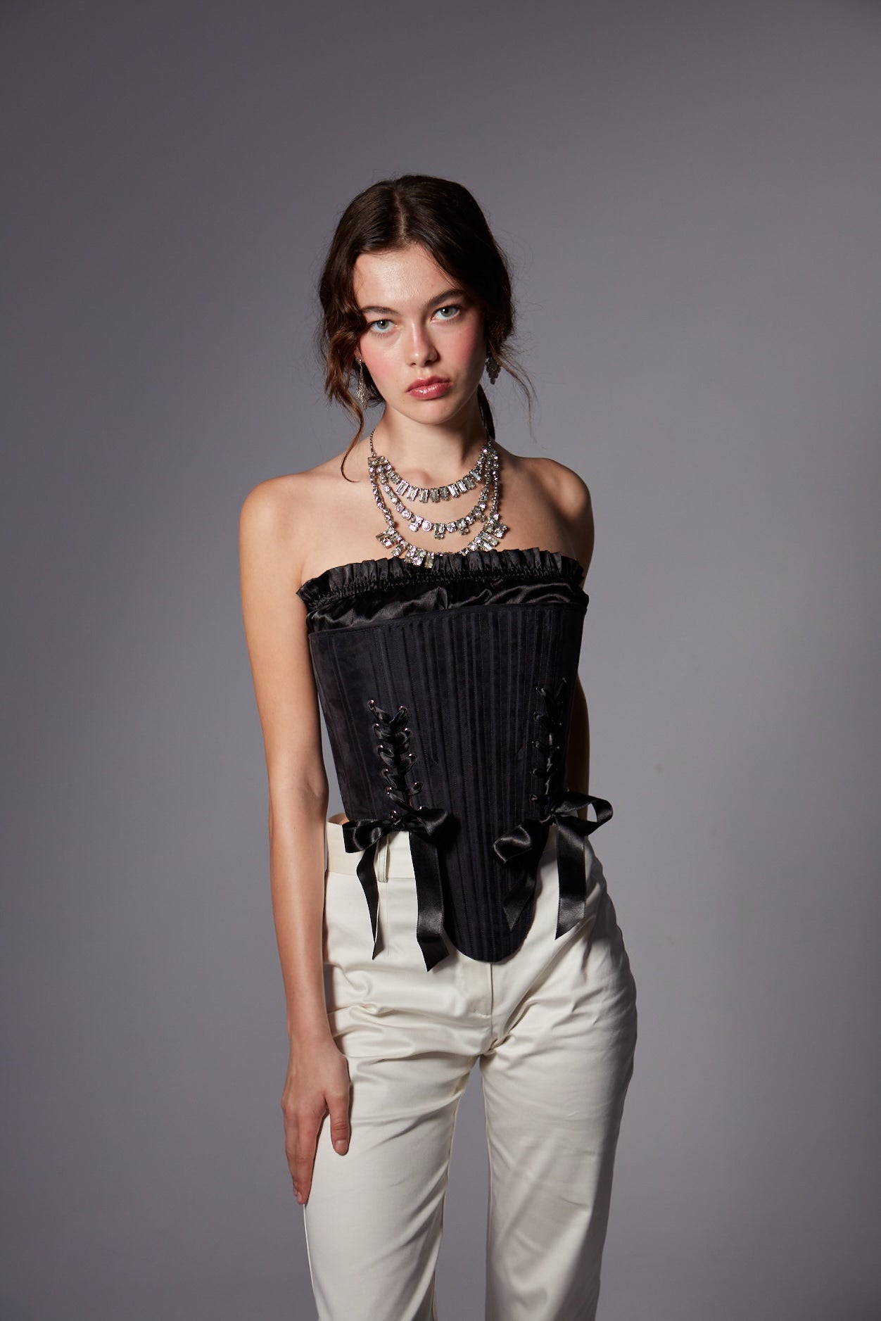 Eva Black Corset Set