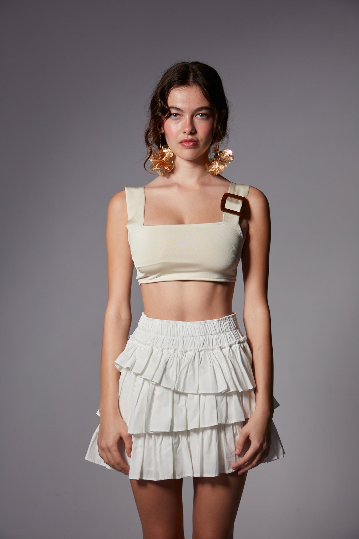 Eva In Khaki Corset Set