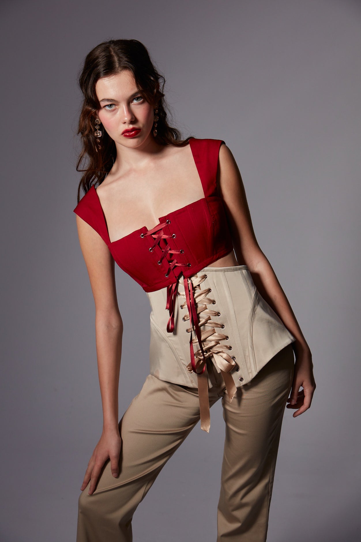 Cosmos Burgundy Corset