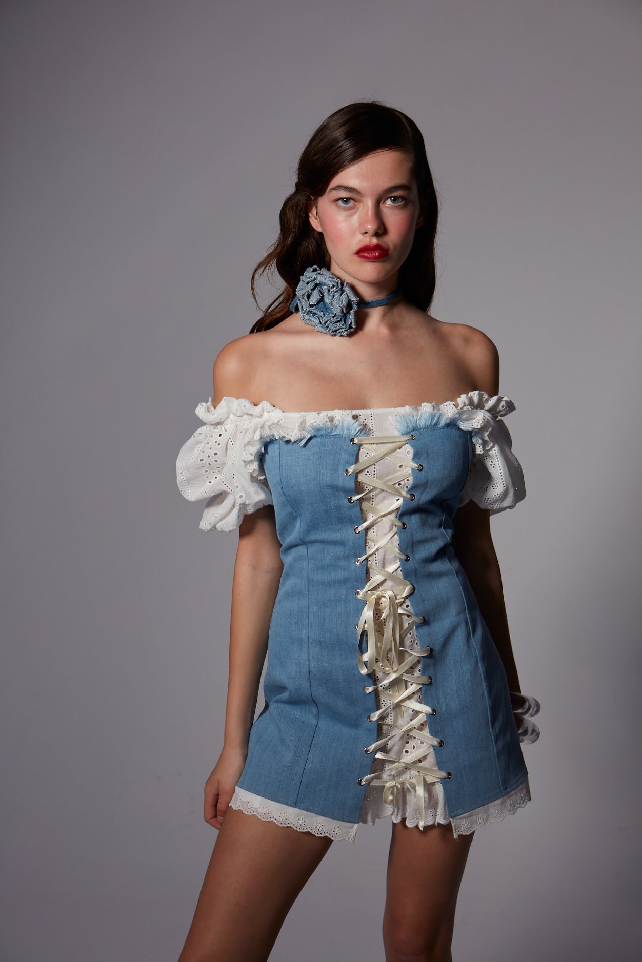 Peony Denim Dress
