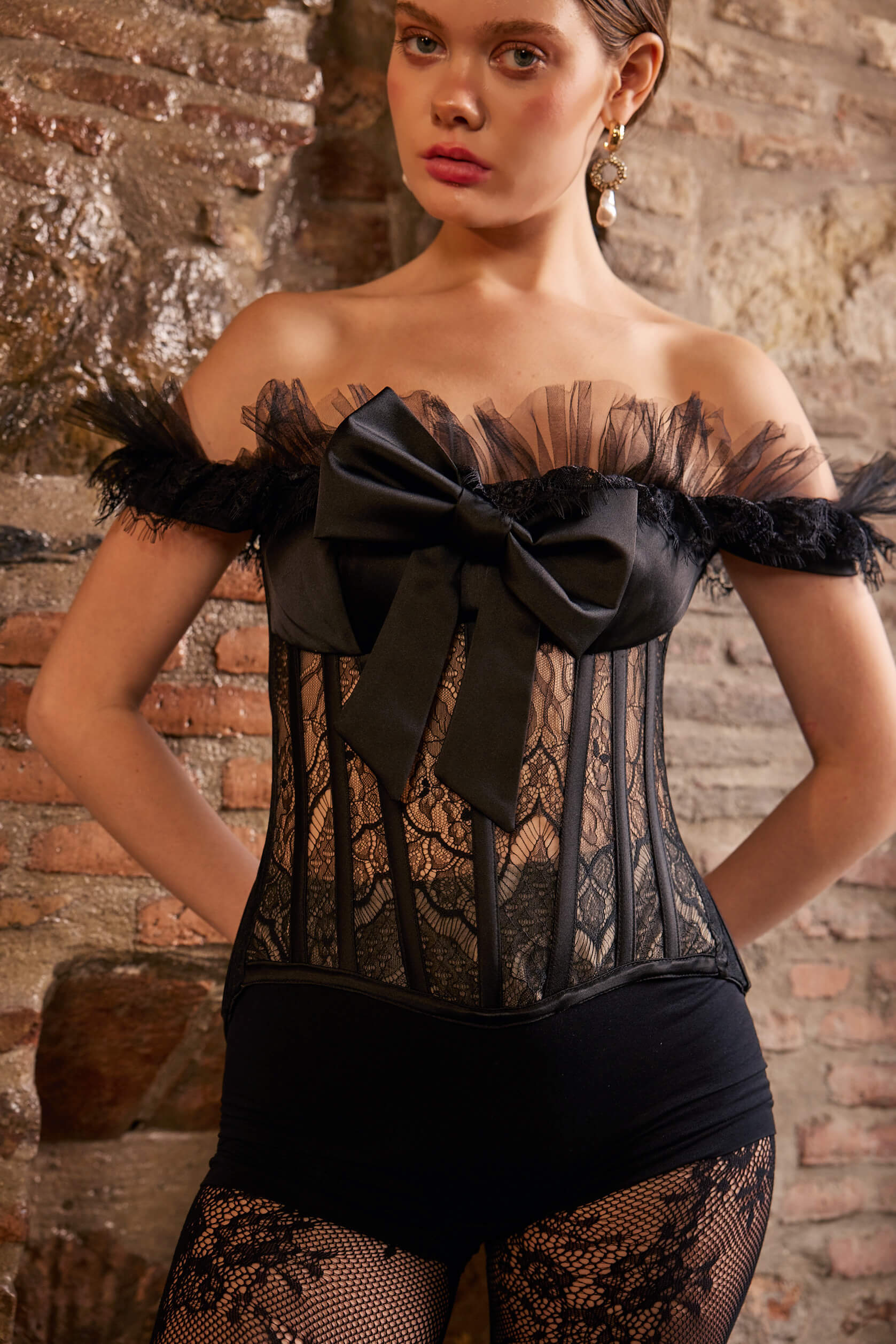 Aphrodite Black Corset Top